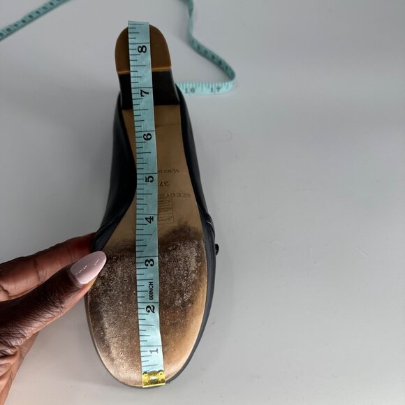 See By Chloé Womens 37.5 Blue Leather Mary Jane Heels - Picture 14 of 14